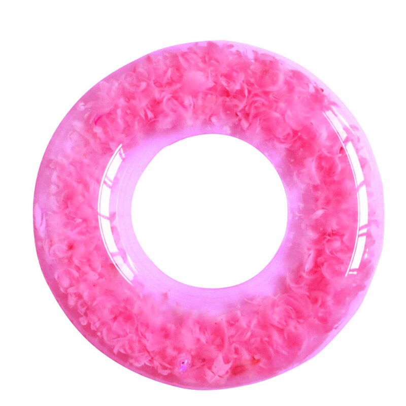 Flotador inflable para piscina de 7 tamaños, anillo de goma circular, EN LA Piscina , juguetes, colchón de agua, cama de playa para adultos y niños: pink 80 cm