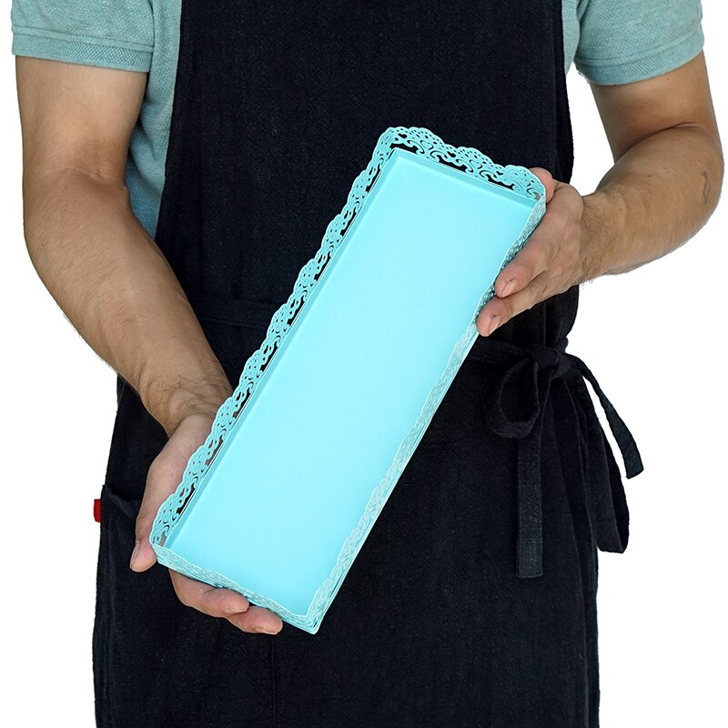 Blue cake stand high foot metal iron cake tools for dessert table decoration wedding party suppliers sweet baking love: 15119