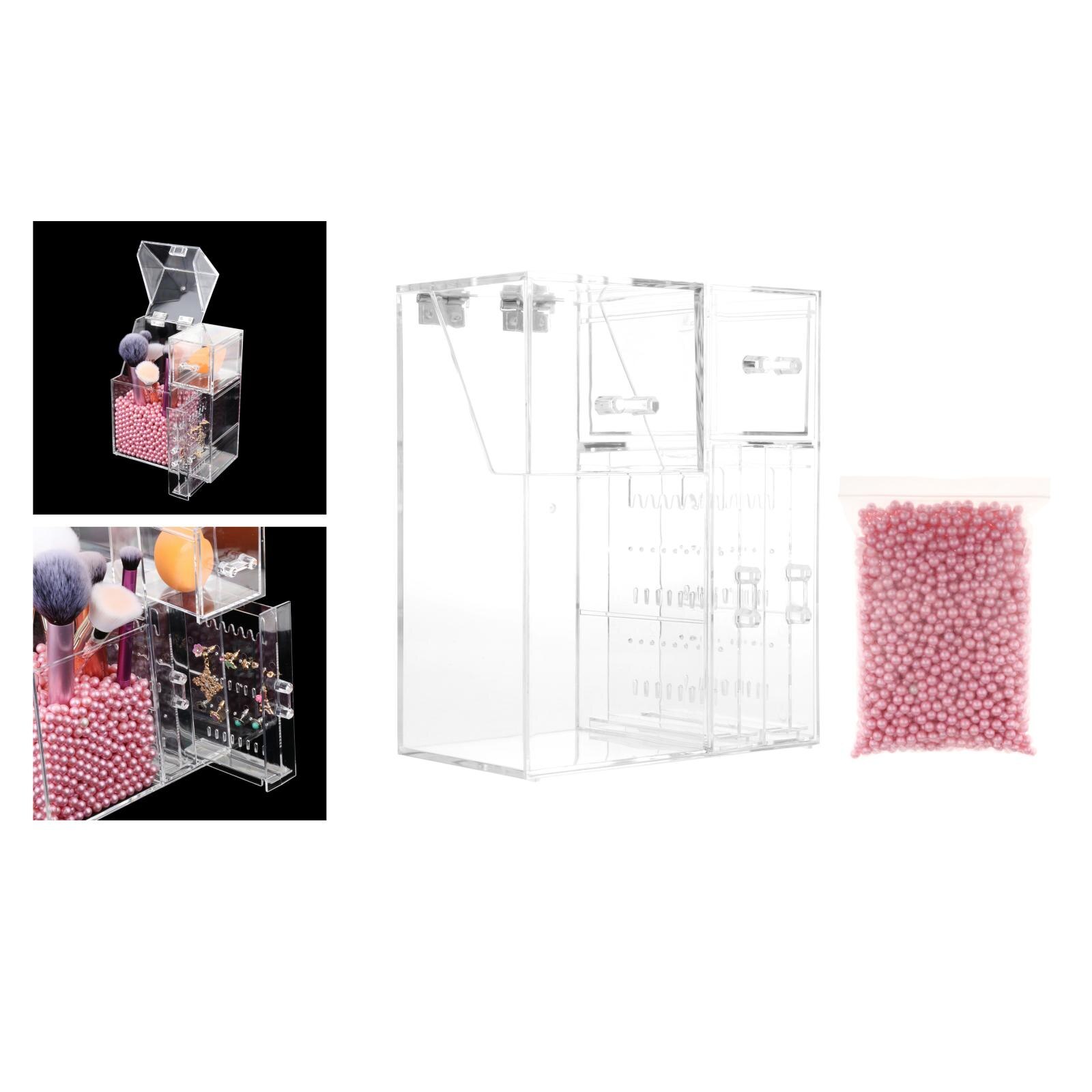 Stofdicht Clear Acryl Make-Up Borstel Houder, Make Up Organizer, 7.1X3.7X8.5 Inches