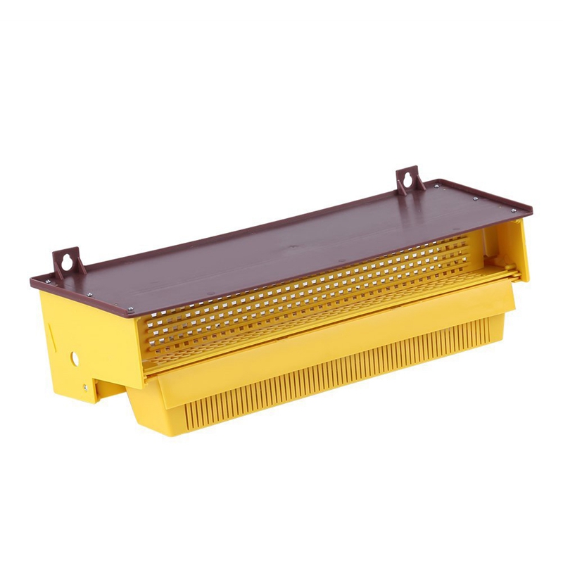 Piège à Pollen en plastique apicole jaune avec bac à Pollen ventilé amovible collecteur de Pollen fournit des outils, 39x14x10 cm: Default Title