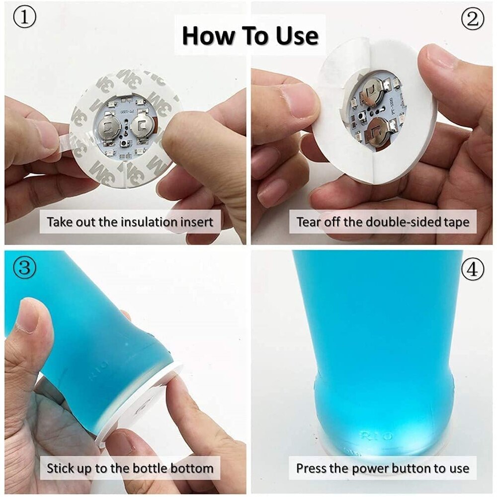 5 stücke einstellen führte leuchtende Untersetzer leuchten Glas Trink flasche Tasse matt für Partys Hochzeiten Bar Weihnachten Heimat Kneipe