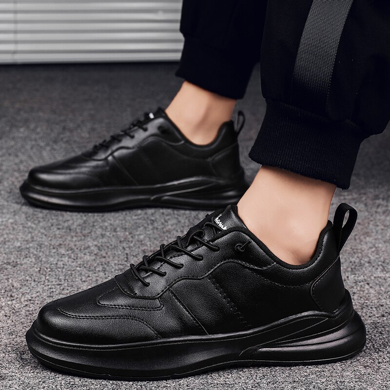 Lente zomer superfijne vezel schoenen heren sneakers lage top zwarte schoenen heren casual schoenen heren merk schoenen *