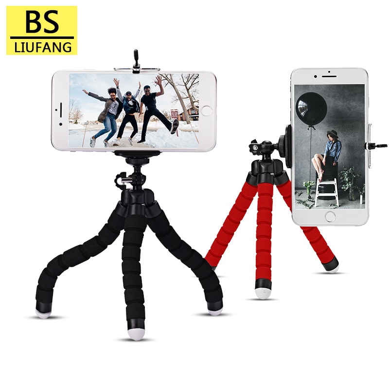 Soporte para teléfono móvil trípode pulpo soporte Flexible soporte para Selfie monopod para teléfono móvil Mini cámara