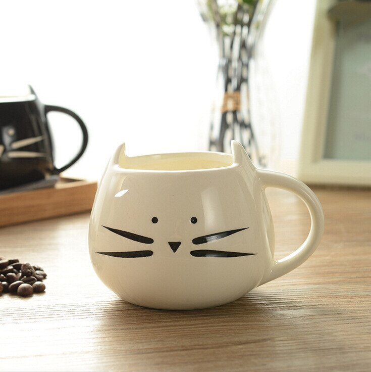 400 Ml Leuke Kat Dier Koffie Melk Mok Creatieve Keramische Kopjes Porselein Thee Mokken Ontbijt Drinkware Leuke Cadeaus