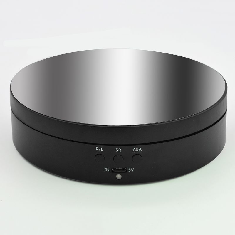 3 hastigheter elektrisk roterende display stativ speil dreieskive smykker holder batteri / usb strøm