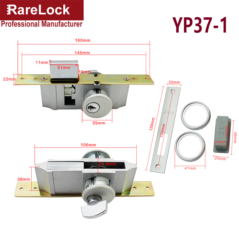 Hidden Door Lock for Bathroom Bedroom Office KFC Door Hardware Accessories Rarelock A: Open From 1 Side