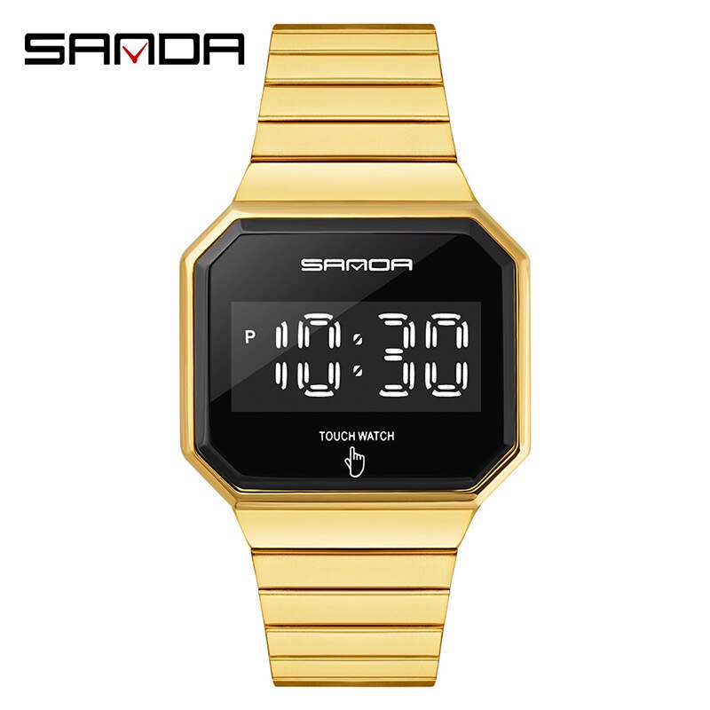 Sanda Chronograaf Countdown Waterdicht Topmerk Digitale Horloge Voor Mannen Outdoor Sport Horloge Horloge Blauw: gold