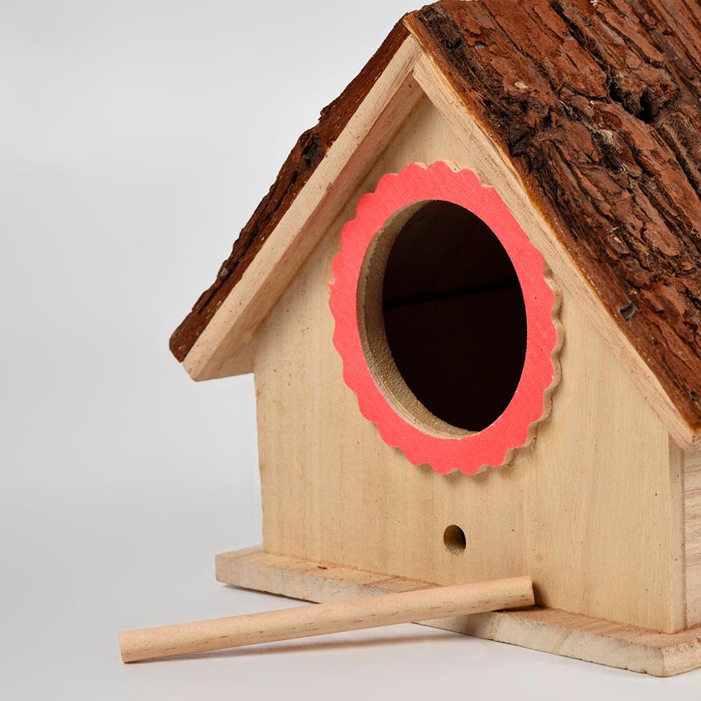 Wooden Large Bird House Wood Wooden Hanging Standing Birdhouse Outdoor Garden Decor Nest House Bird