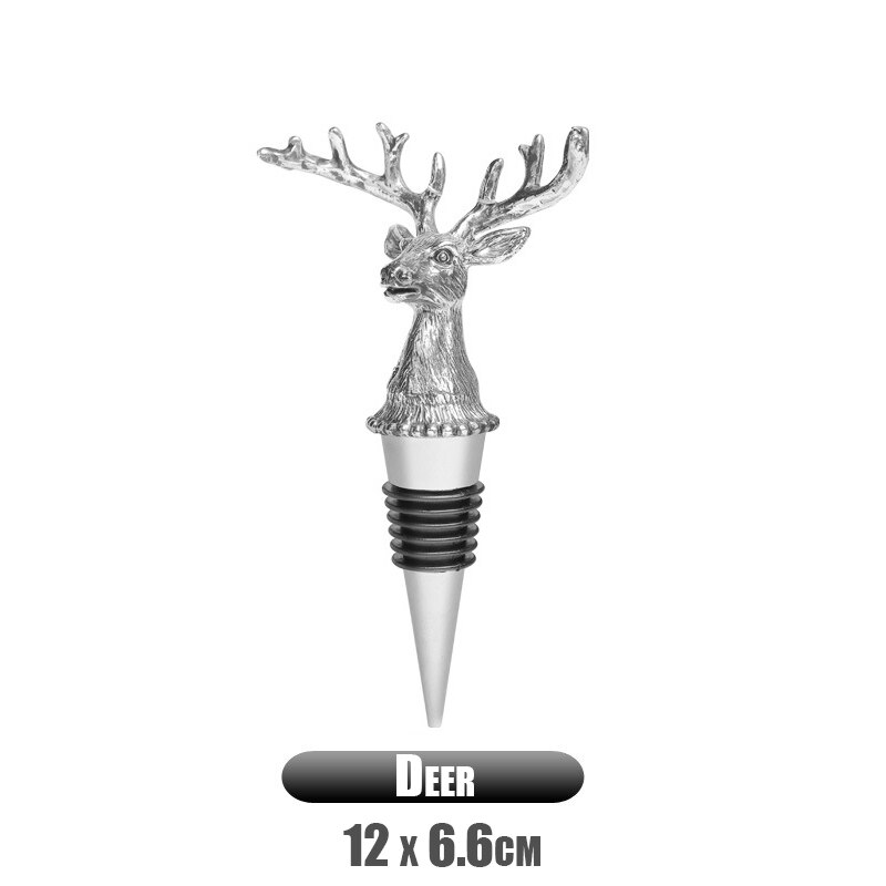 1Pcs Zinc Alloy Wine Bottle Stopper Deer Pegasus Swan Lion Champagne Stopper Vacuum Sealed Wine Cork Kitchen Bar Accessories: 1