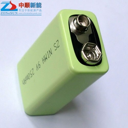 In 9V 250mAh NiMH rechargeable battery wireless microphone microphone multimeter ammeter metal detector Rechargeable Li-ion Cell