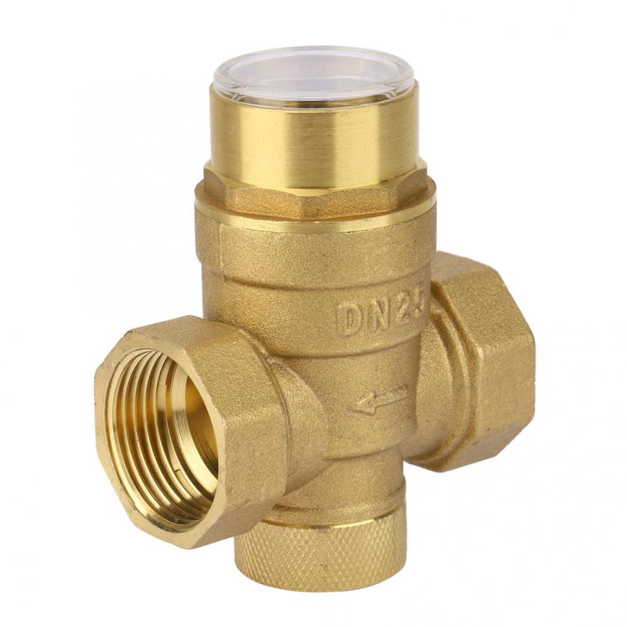 Water Control 1 inch Pressure Reducing Valve Brass Water Pressure Regulator With Gauge Meter Ball Valve
