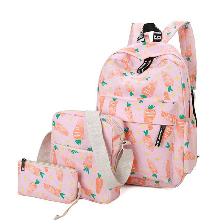 Schooltassen 3 sets/stuks orthopedische schooltassen rugzakken voor kinderen schooltas voor meisjes mochilas escolares infantis: Roze