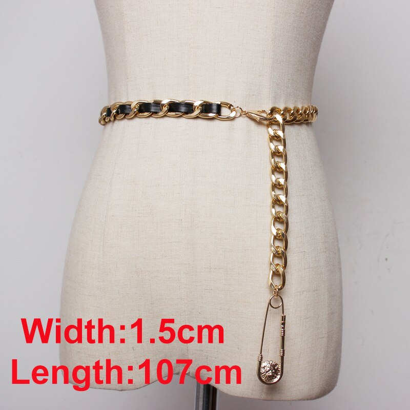 Cetiri Vrouwen Mode Metalen Heup Ketting Riem Elegante Goud Zilver Franjes Ring Taille Keten Kleding Riemen: Style 5