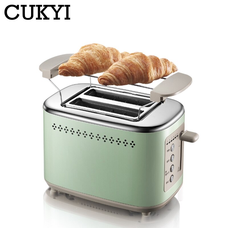 CUKYI 730W Small Bread Toaster Automatic fast heating machine Breakfast Sandwich baking 220V Household appliance