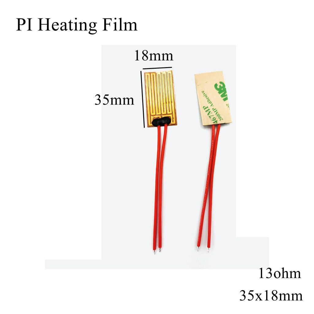 5V 12V 24V PI folia grzewcza płyta poliimidowa ogrzewanie elektryczny podgrzewany Panel Pad Mat Electrotherma elastyczna folia samoprzylepna grzałka oleju: 100x12mm
