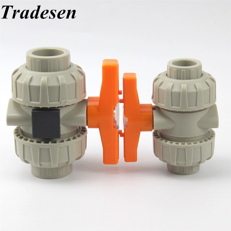 1 pièce ppH I.D 20mm 25mm 32mm 40mm 50mm PPH vanne à boisseau sphérique vanne d'union PPH connecteur de tuyau d'eau raccords de tuyau de plomberie
