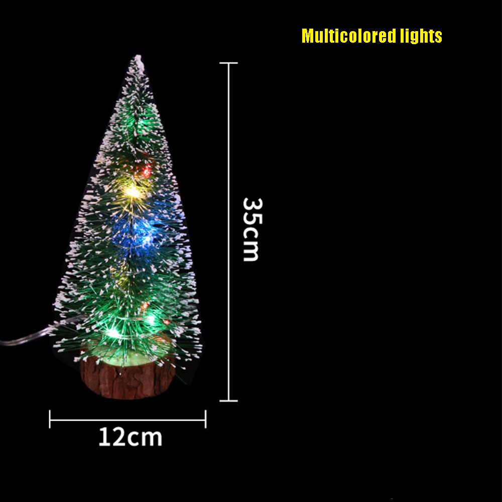Juldekorationer julbordsdekorationer grön rimfrost med led-ljus tallbarr mini julgran: 10
