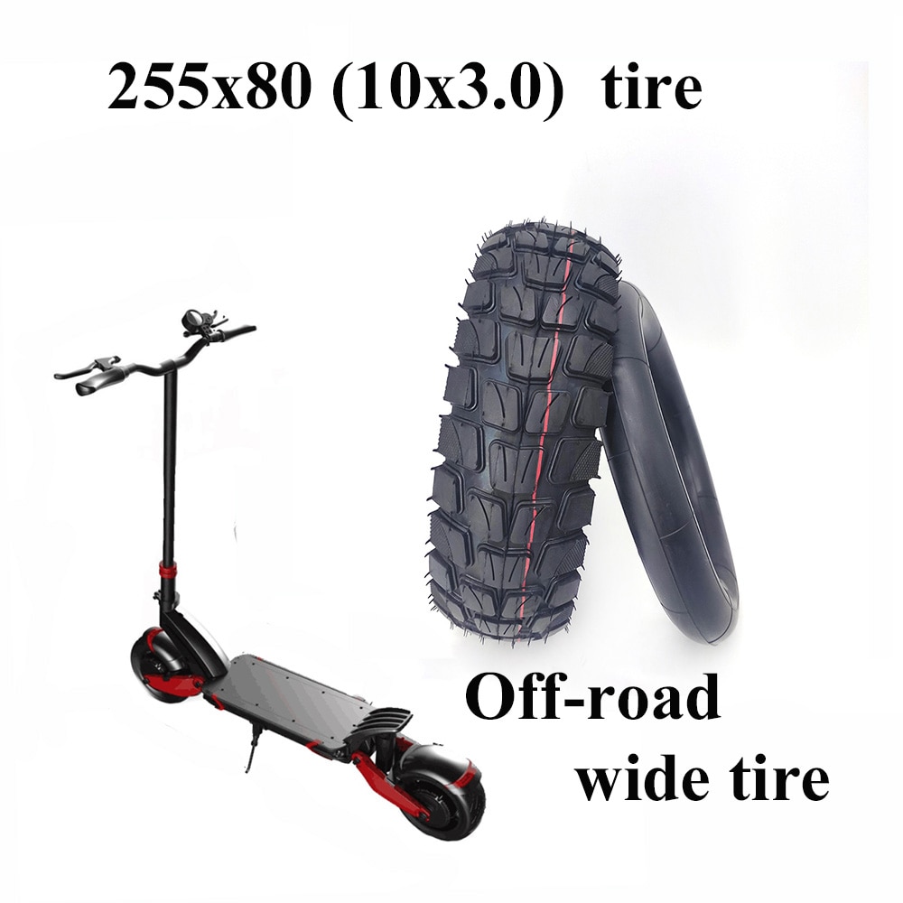 10 tommer 255 x 80 dæk indvendige ydre dæk 10 x 3.0 off-road dæk til elektrisk scooter hastighed nul 10x kugoo  m4