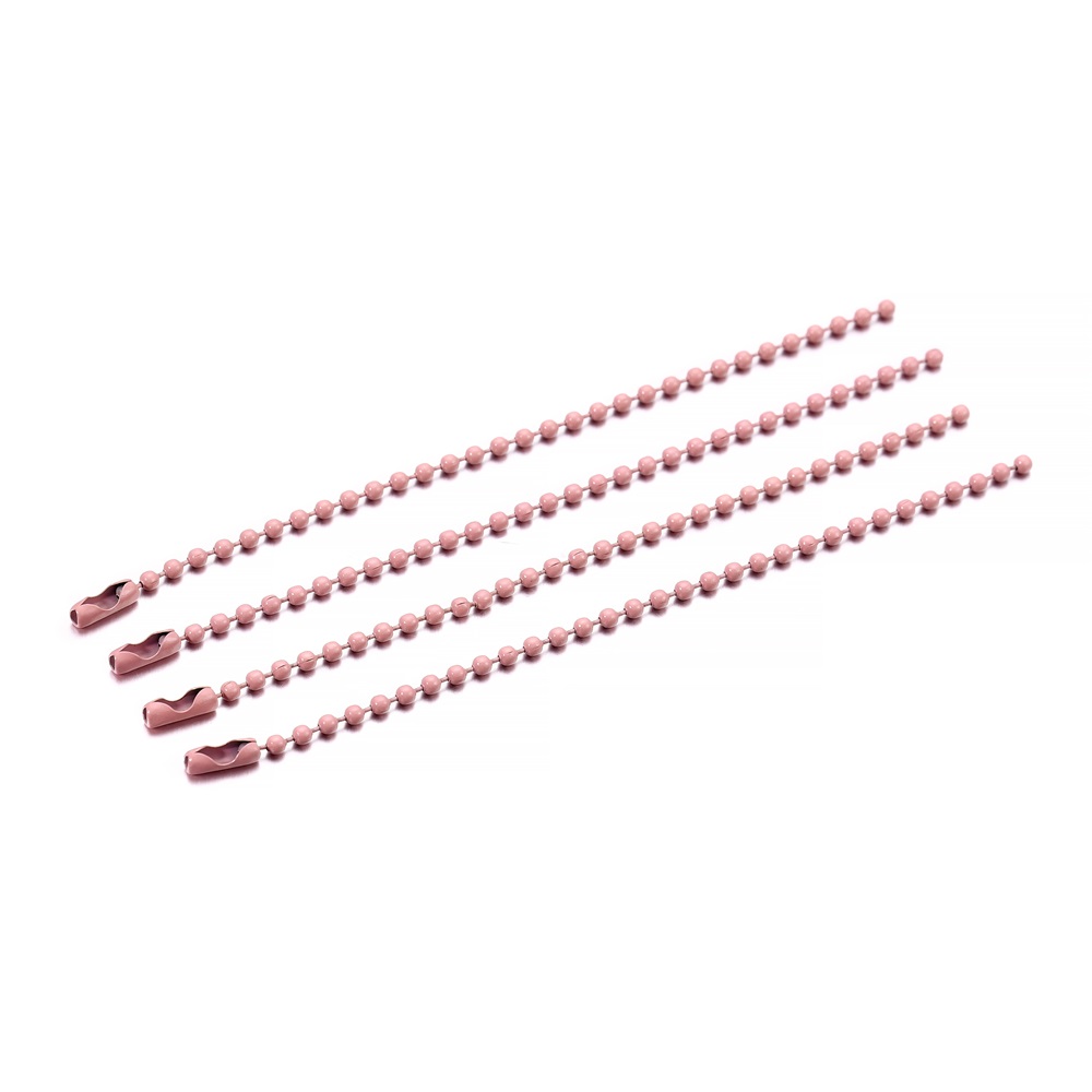 20 sztuk/paczka Multicolor metalowa kula łańcuszki z koralików Spry malowane breloczki klucz wisiorki złącze dla DIY brelok tworzenia biżuterii: dark pink