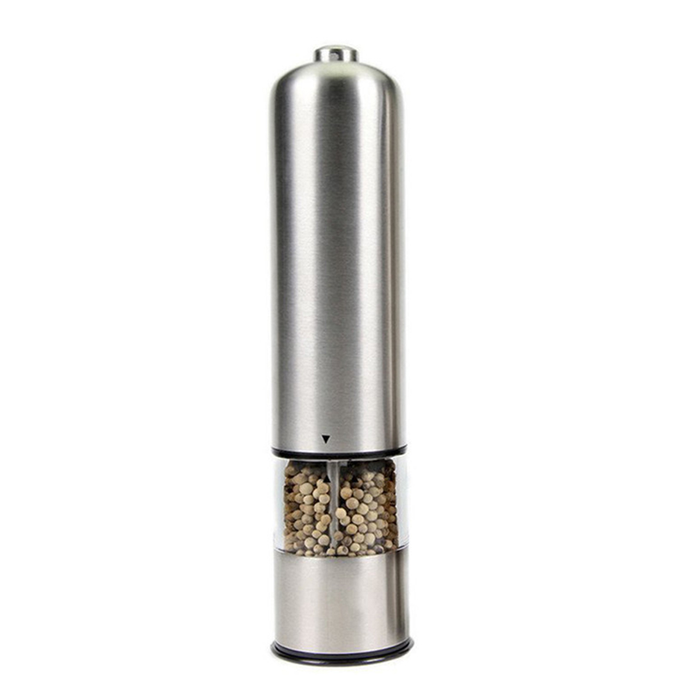 Pepperkvern multifunksjon bærbar rustfritt stål elektrisk salt pepper mølle kvern shaker krydder lagring krydder kverner