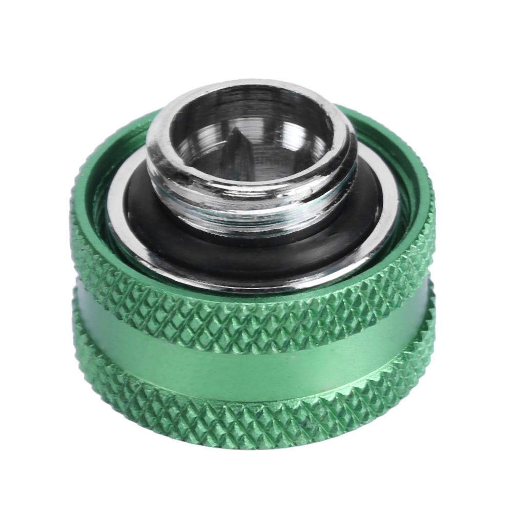 14mm Hard Tube Extended G1/4 2point Thread Rigid Tube Compression Fittings for PC Water Cooling System: Green