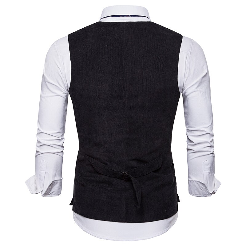 Gilet de costume en velours côtelé pour homme, gilet de mariage, gilet de smoking 035