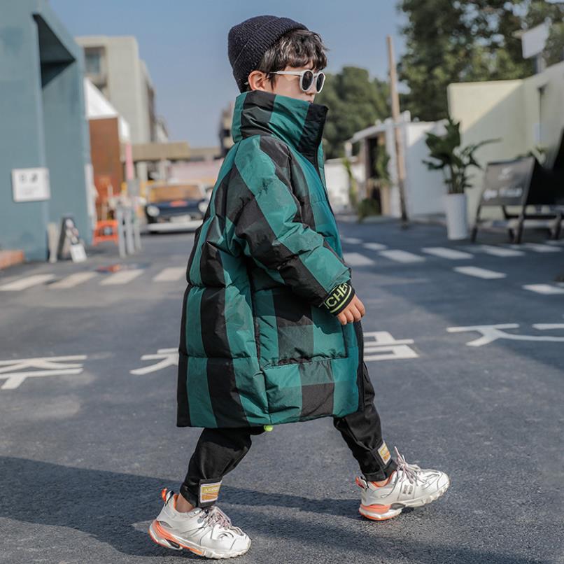 Baby Boy Kleding Kinderen Plaid Katoenen Jas Dikker Warme Lange Bovenkleding Voor Jongens Kids Winter Jassen Parka Voor Jongens Y2607