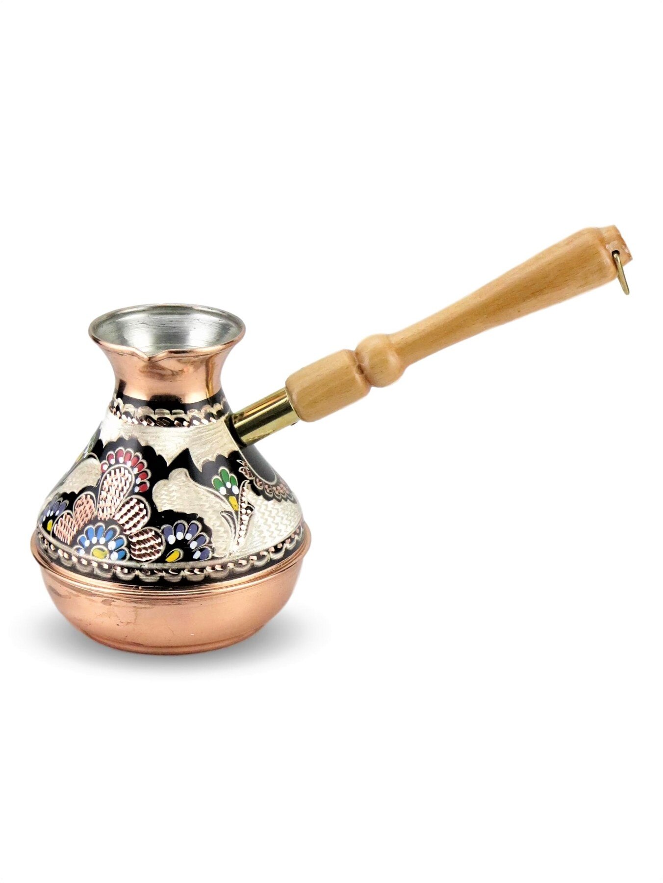Rosenblomst kobber russisk kaffekande 4 kopper  (946): Default Title