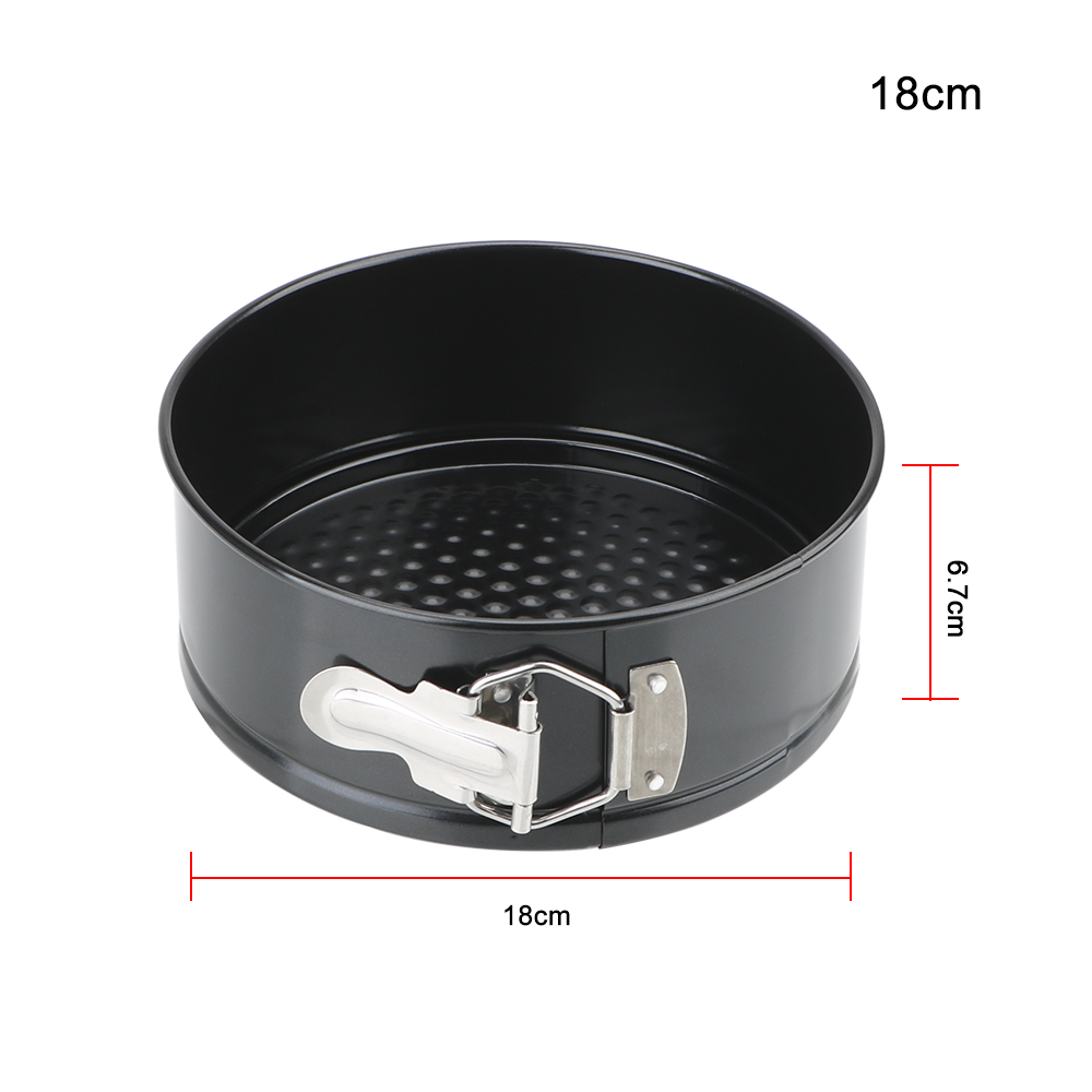 Rund kakform bakform kolstål kakformar avtagbar botten kökstillbehör non-stick metall bakform: Ljusgrön
