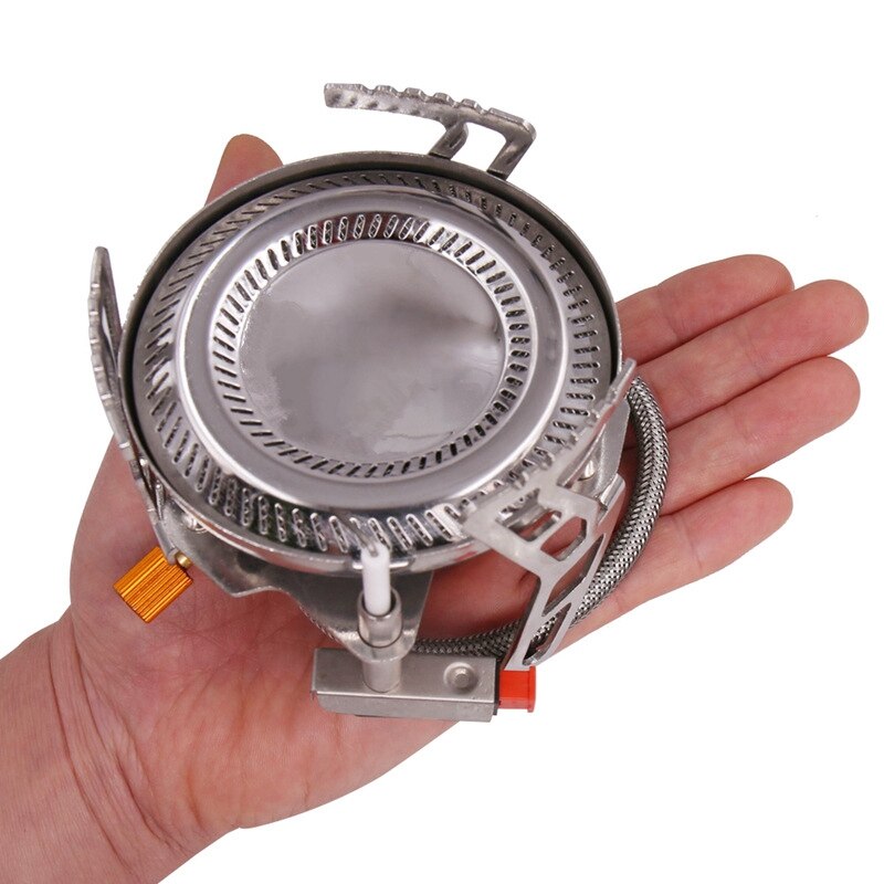 Outdoor Double Ring Gas Stove Camping Gas Burner Folding Electronic Stove Hiking Portable Foldable Split Stoves