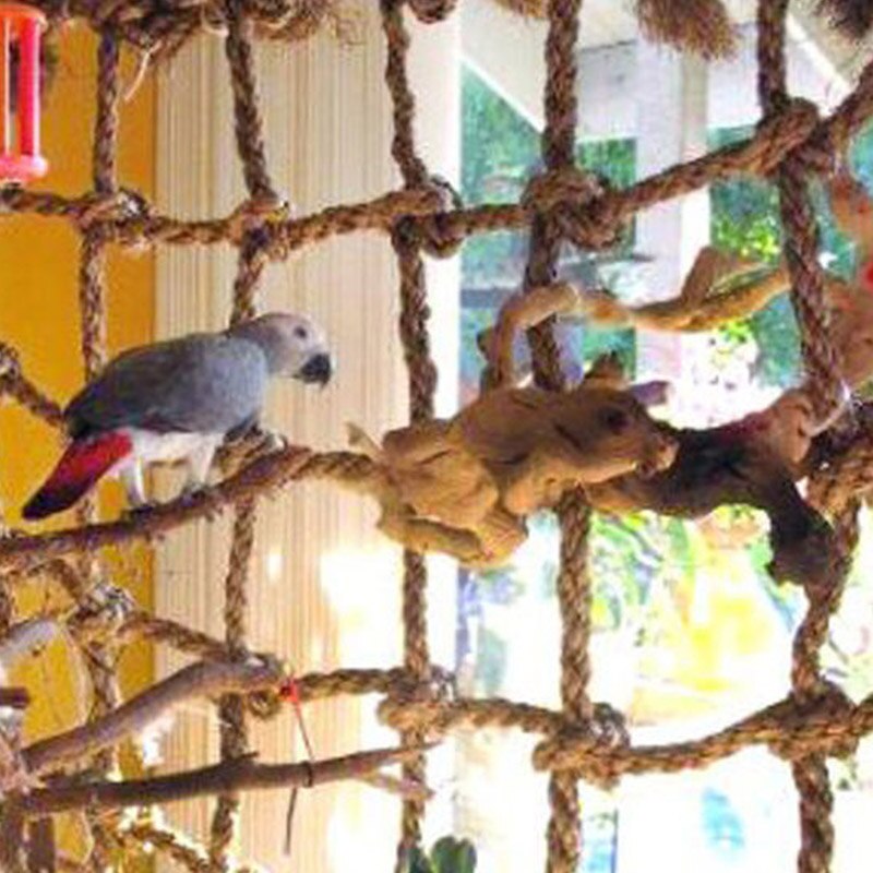 Stelle VöGel Klettern Netz Papageien Leiter Schaukel Hängen Seil mit Schnallen Spielen Fitnessstudio Spielzeug Kauen Spielzeug Hogard