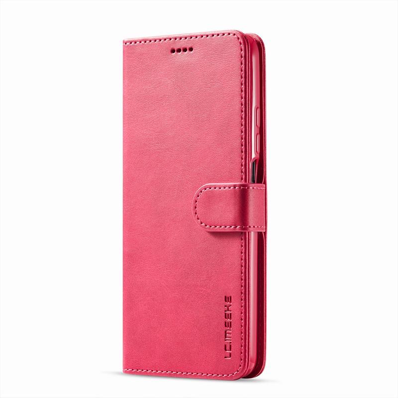 Coque portefeuille à rabat en cuir, étui pour Samsung Galaxy A51 4G A515 A515F SM-A515F/DSM 5G SM-A516B/DS M40S: A51 5G A516B / Rose Red
