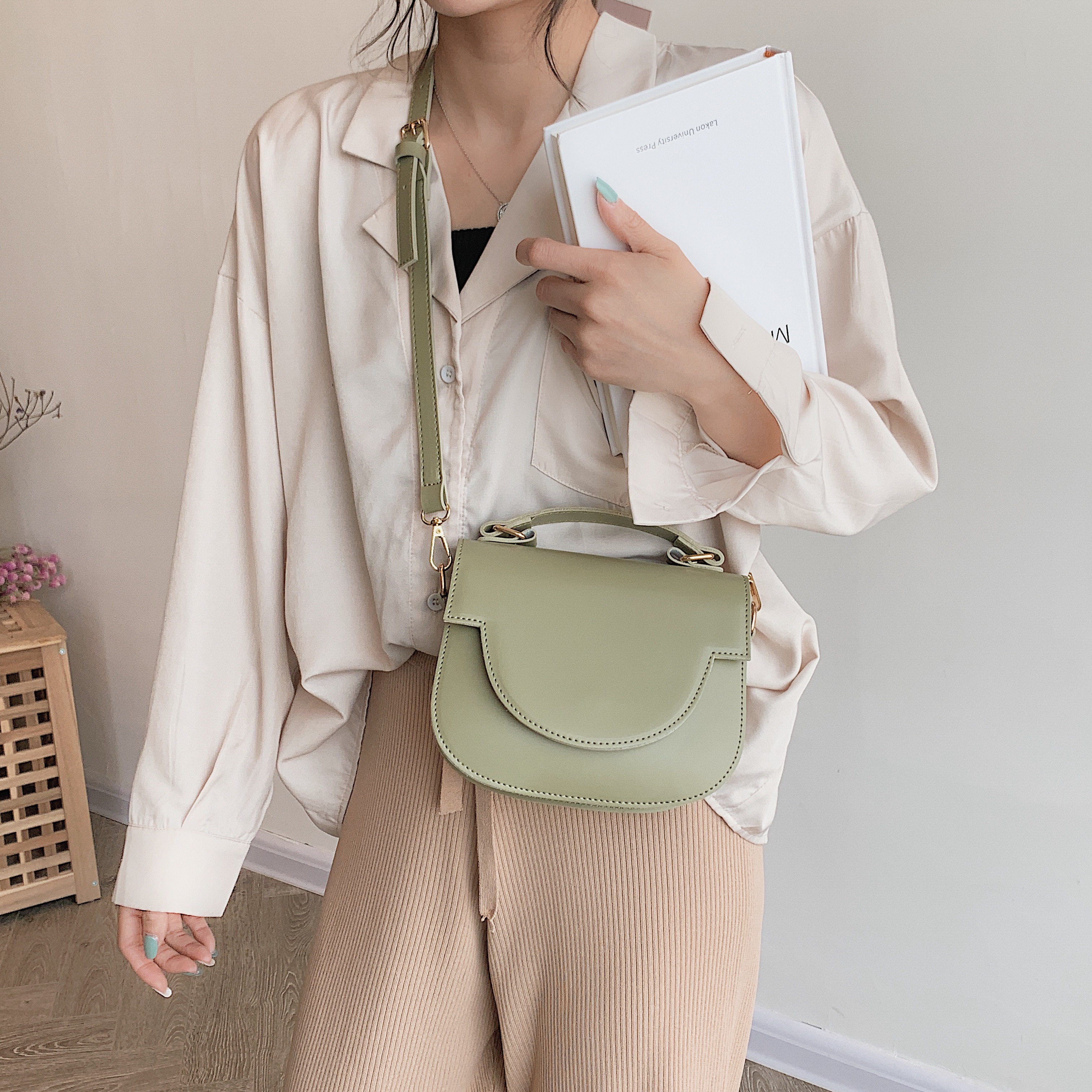 Pu Lederen Crossbody Tas Voor Vrouwen Mini Schouder Eenvoudige Tas Vrouwelijke Eenvoudige Handtassen En Portemonnees Totes