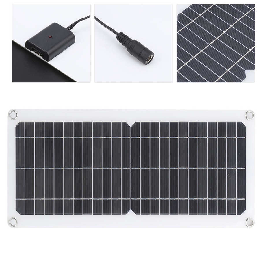 USB Solar Panel 15W Flexible Solar Panel USB Port IP65 Waterproof Monocrystalline Charger for Car RVs Outdoors 15W Solar Panel