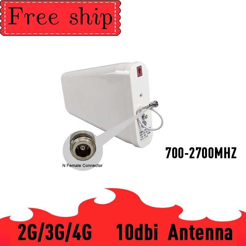 Buiten Logaritmische antenne CDMA UMTS GSM 700 ~ 2700 mhz Gain 10db Voor Mobiele Telefoon Booster Repeater Omni Antenne Met 2m Kabel