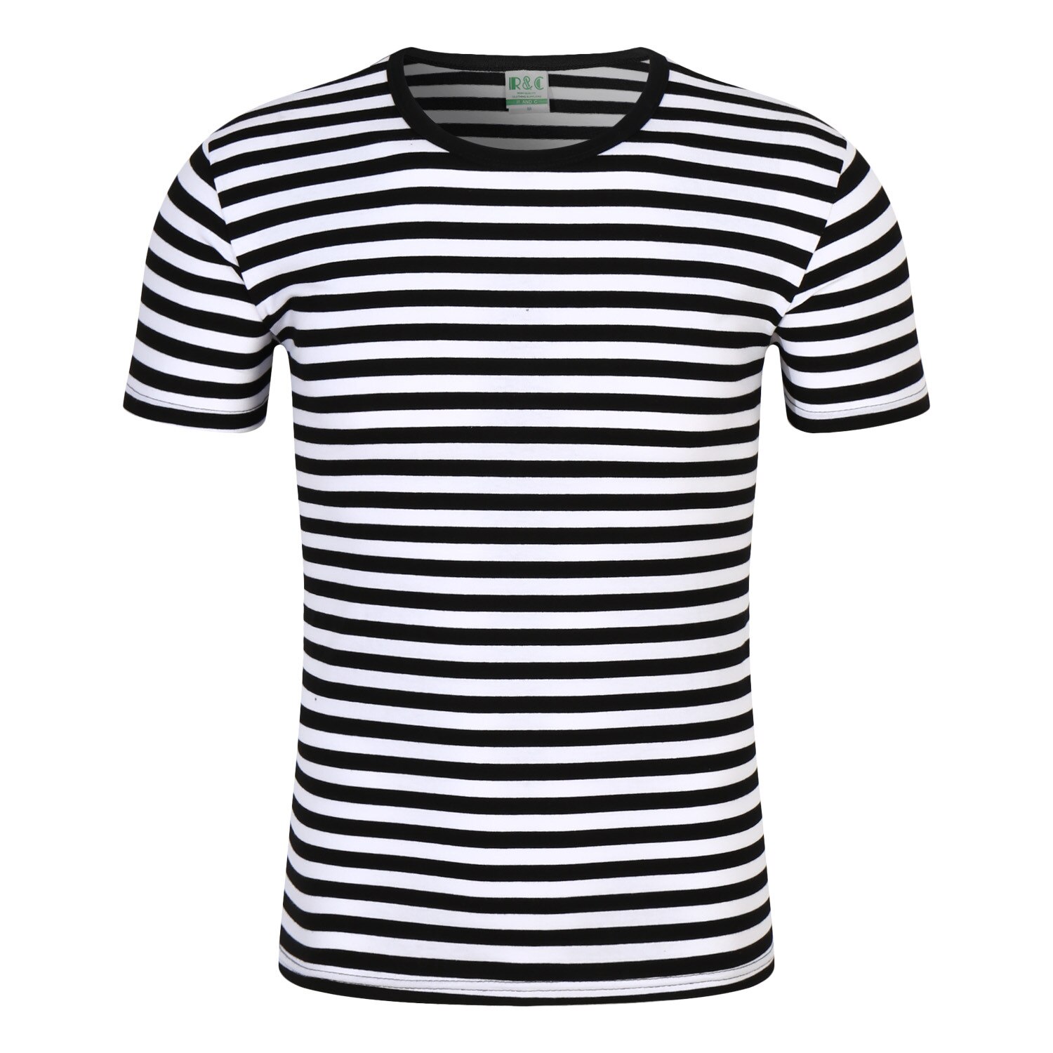 Camisetas elásticas de secado rápido para hombres, camisa de algodón y LICRA, deportiva, a rayas, Tenis: Negro / S