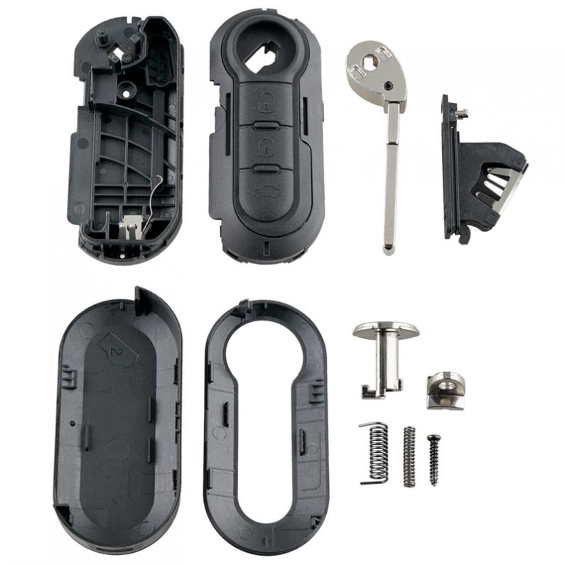 3 painiketta auto auton avain kaukosäädin taitettava kotelon vaihto sopii fiat 500 doblo ducato panda punto peugeot