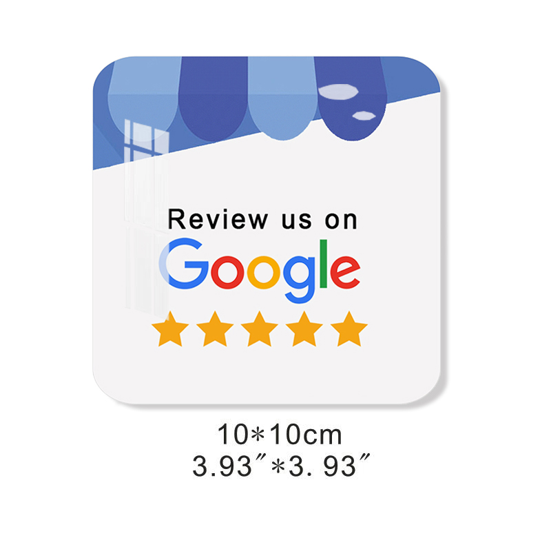 Acrylic NFC Plaque NFC Plate Google Reviews Increase Your Reviews: Khaki