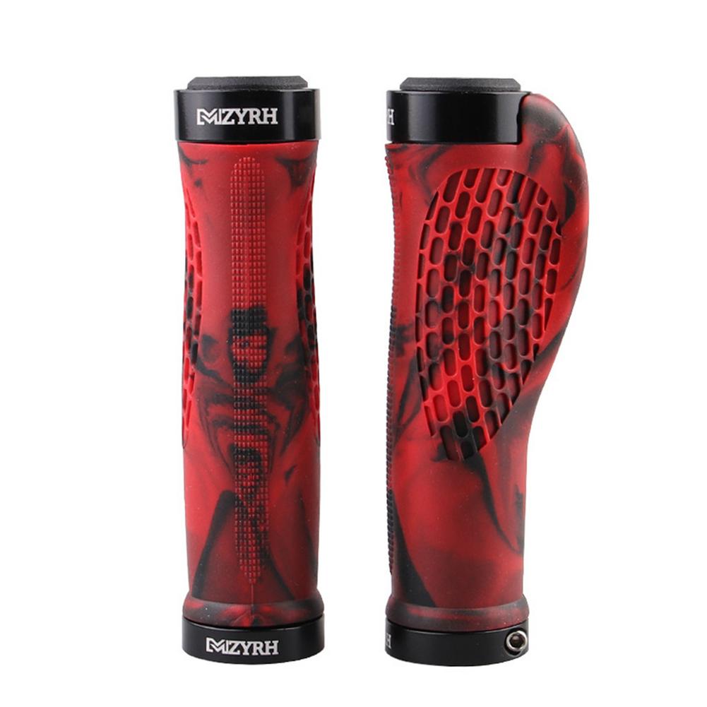 Bicycle Grips Ergonomic Anti-slip Rubber Bike Handle: Red