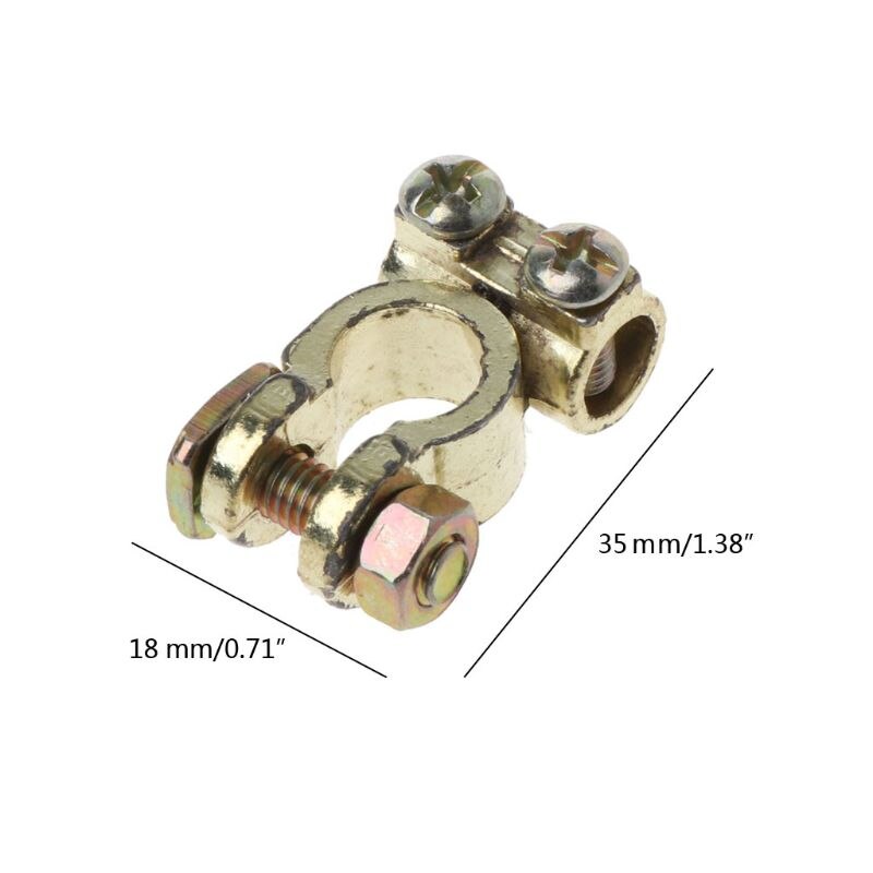 1Pair Alloy Car Battery Terminals Clamps Screw Connection Positive Negative Clips for Cars Vehicles