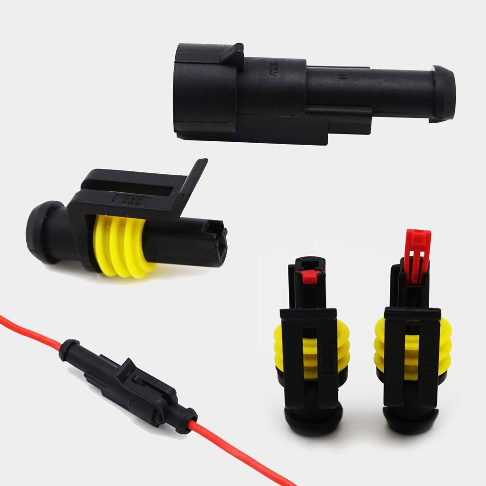 Waterproof Connectors Kit 20 sets Kit 1 Pin Waterproof Electrical Wire Cable automotive Connector Plug for car Wire Connector