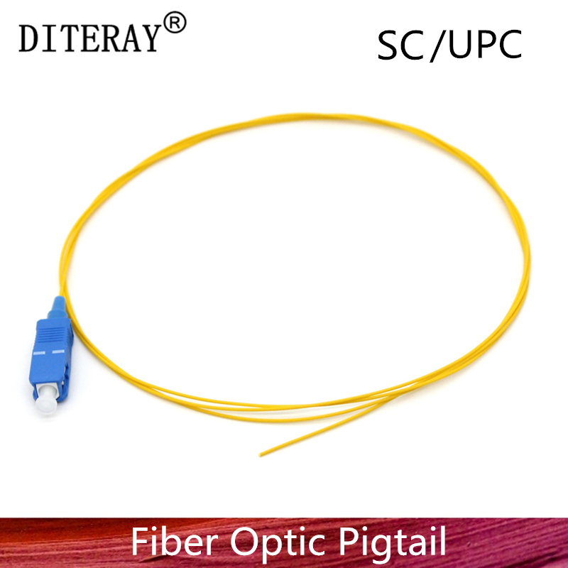 50/PCS SC/UPC fiber Pigtail Simplex 9/125 Single Mode Fiber Optic Pigtail 0.9mm PVC Yellow