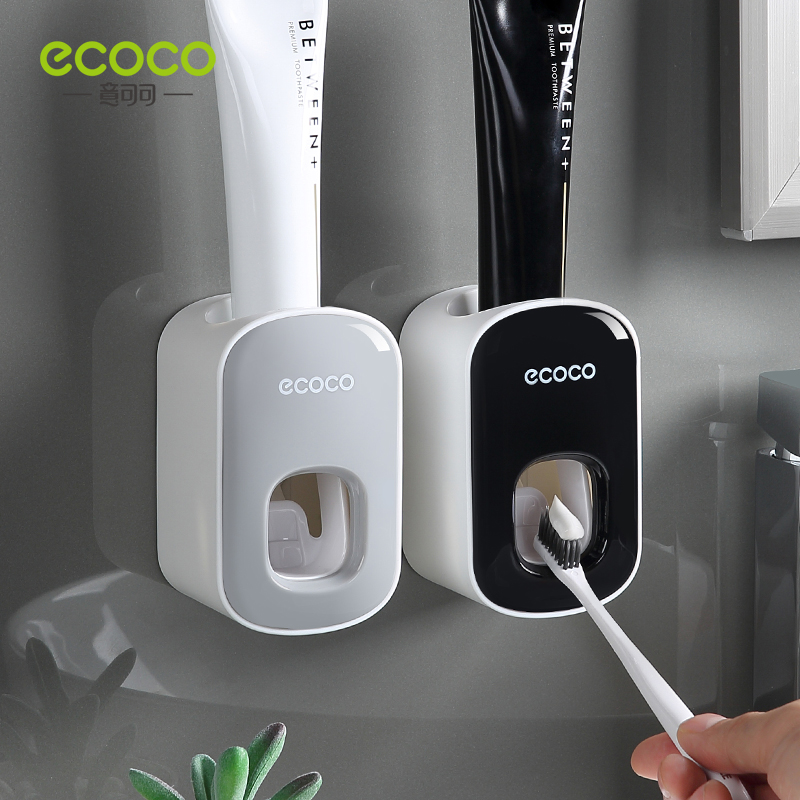 Ecoco Automatische Tandpasta Dispenser Wall Mount Badkamer Badkamer Accessoires Waterdichte Tandpasta Knijper Tandenborstelhouder