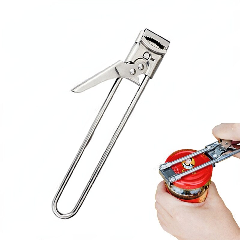 Stainless Steel Manual Jar Bottle Opener Adjustable Jar Opener Good To Grip Glass Lids Remover Kitchen Accessories