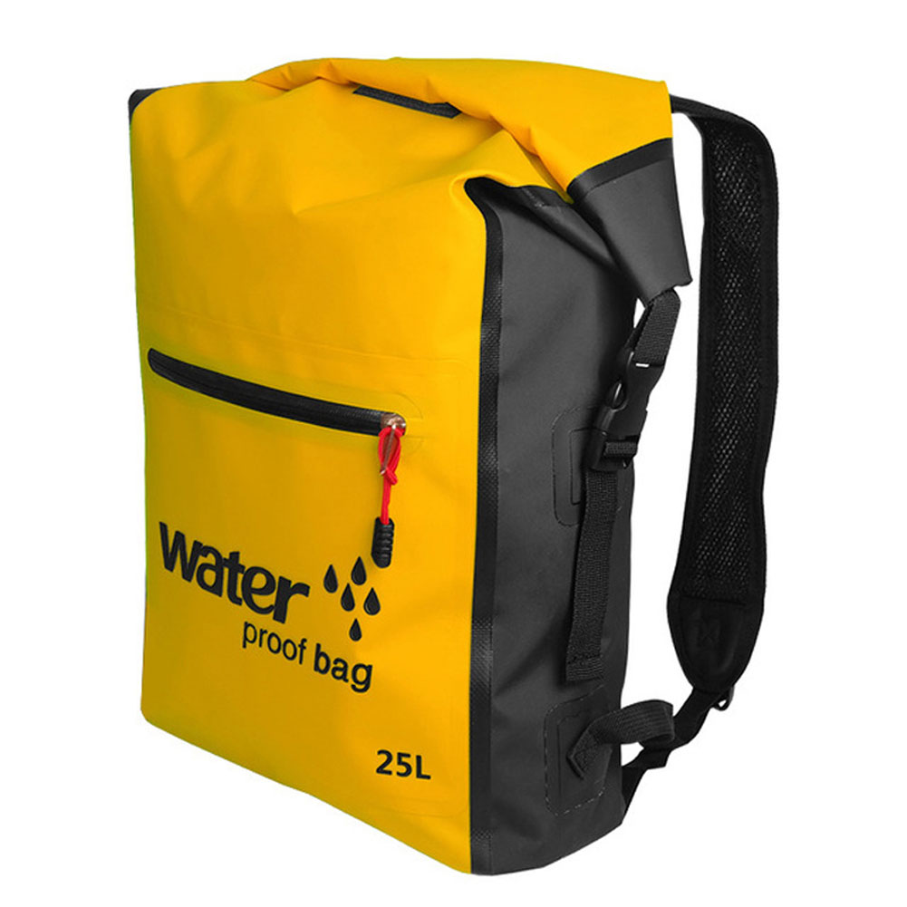 Waterproof Backpack with Padded Laptop Sleeve for Travel Cycling Camping Hiking Rafting DO2: yellow