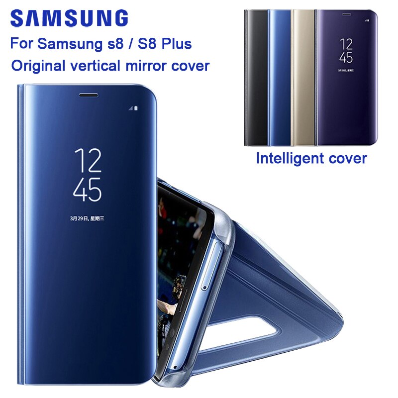 For SAMSUNG Original Mirro Cover Clear View Phone Case EF-ZG955 For Samsung Galaxy S8 G9500 S8+ S8 Plus SM-G955 Rouse Slim Flip