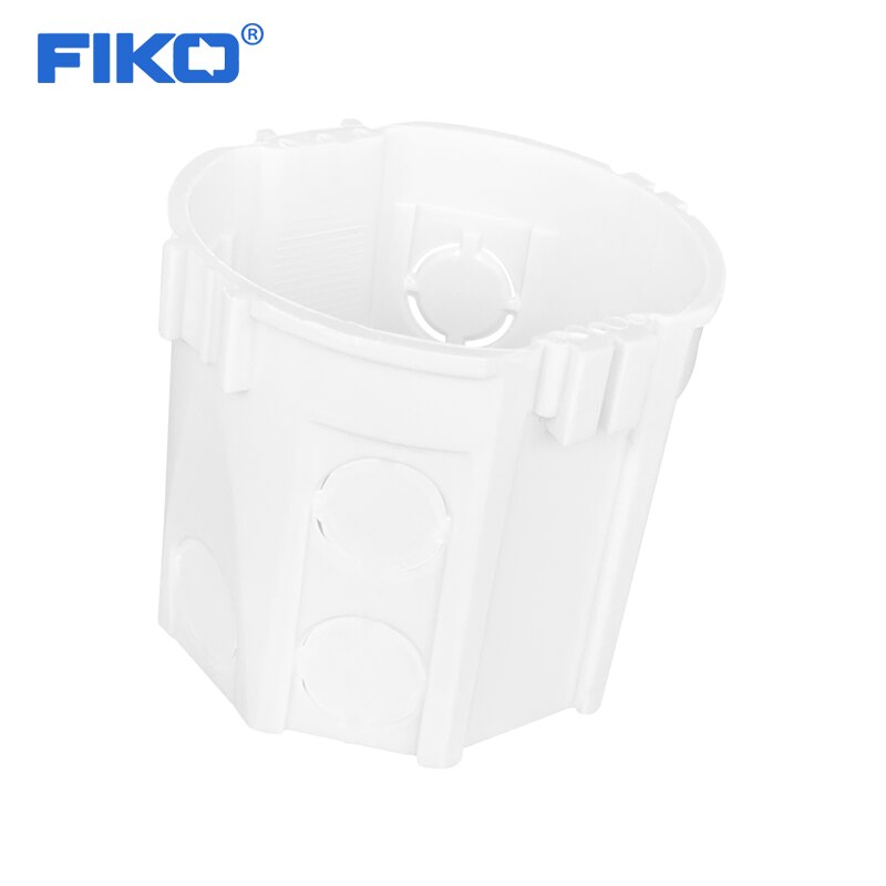 FIKO EU Standard, Wall Round Mounting Box, Internal Cassette, Wiring Box, White Back Box For EU Switch and Socket