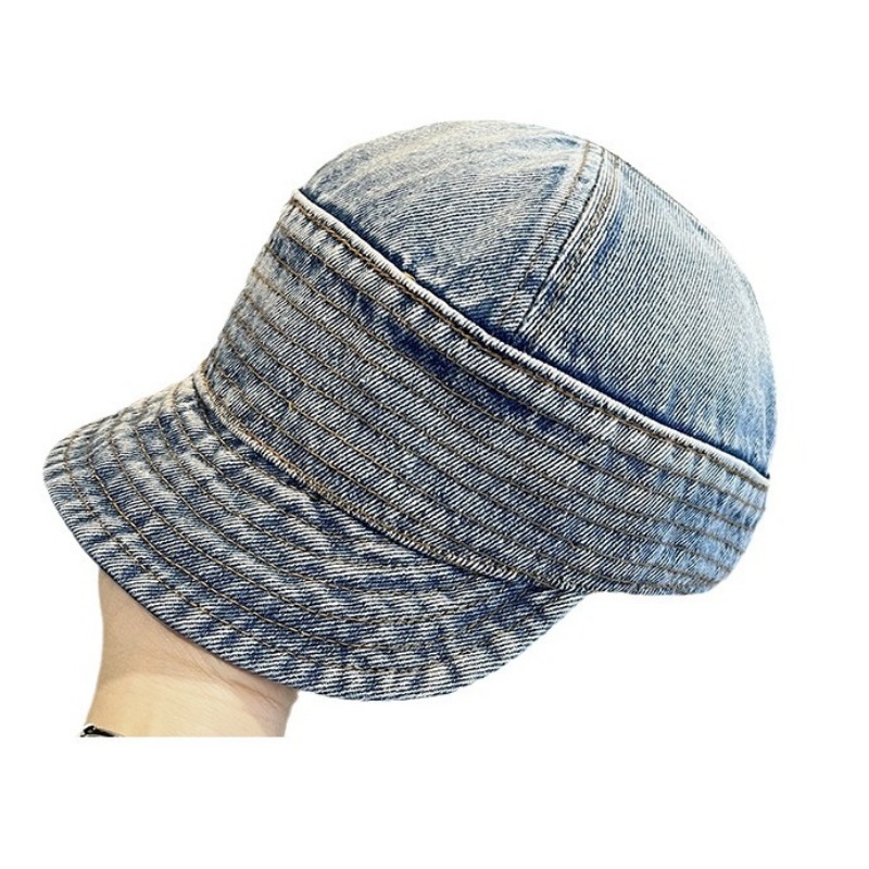 Gorra vaquera de ala suave para mujer, sombrero de pescador antiguo lavado Retro pequeño, sombrilla plegable, sombrero ecuestre