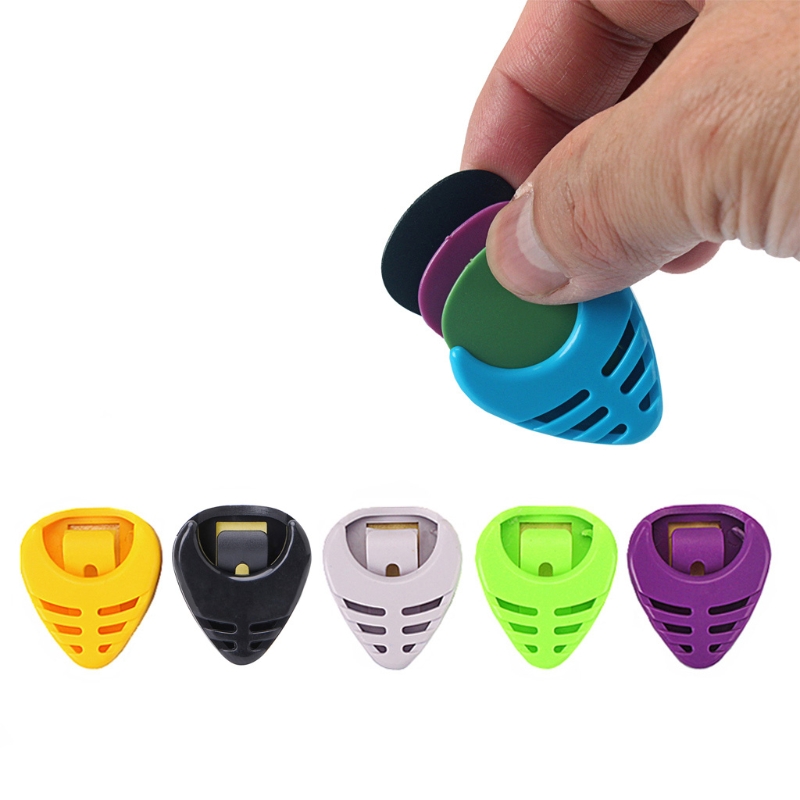 Draagbare Plastic Gitaar Plectrum Houder Zaak Box Akoestische Hartvormige