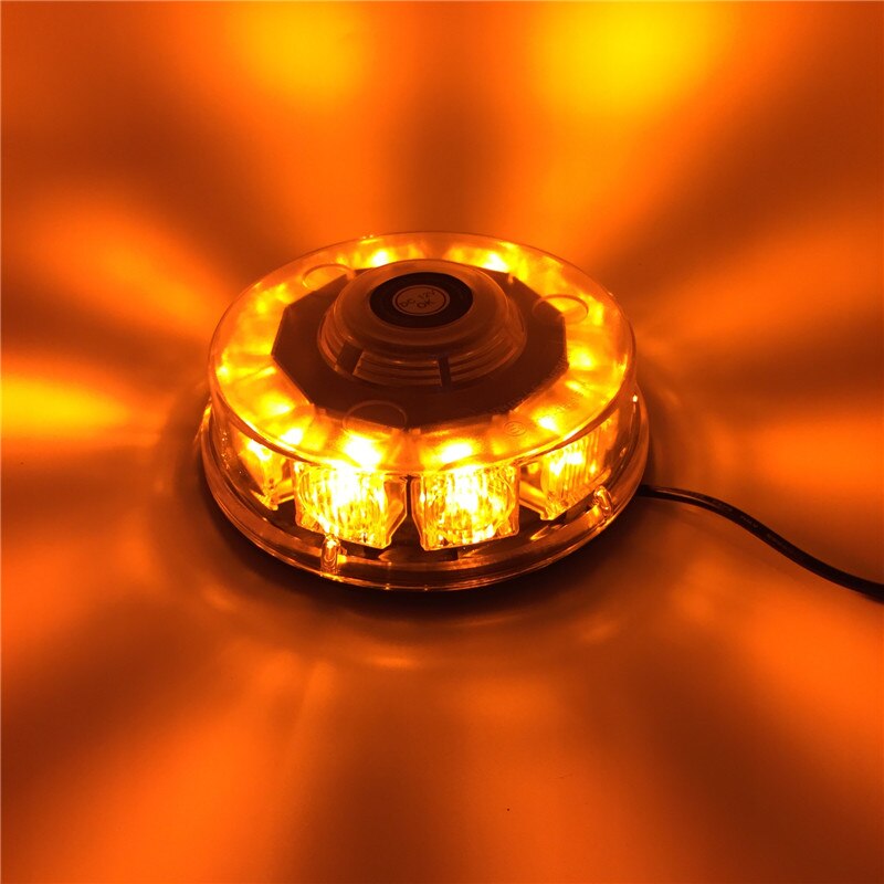 Luz LED estroboscópica de advertencia para coche, camión y Policía, luces de emergencia intermitentes magnéticas, resistentes al agua, color rojo, amarillo y azul, 12V de CC
